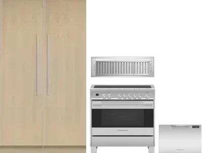 5 Piece Package Includes Refrigerator, Freezer, Range, Hood And Dishwasher